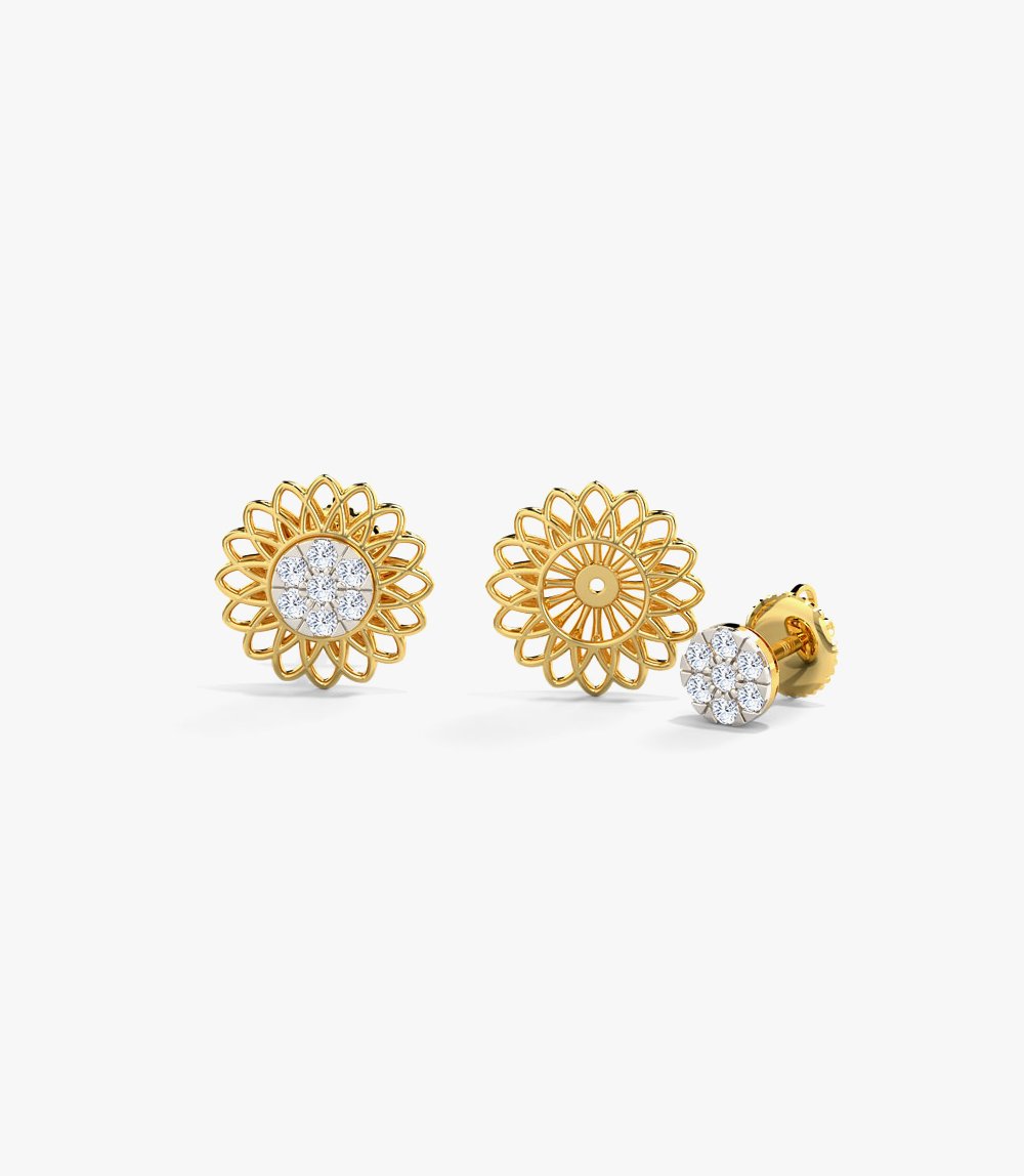 Evie Detachable Diamond Stud Earrings - Image 3