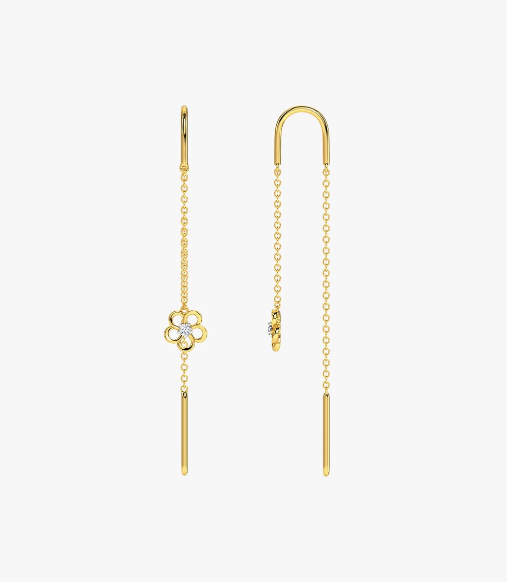 Beebeecraft Gold Plated Threader Earrings