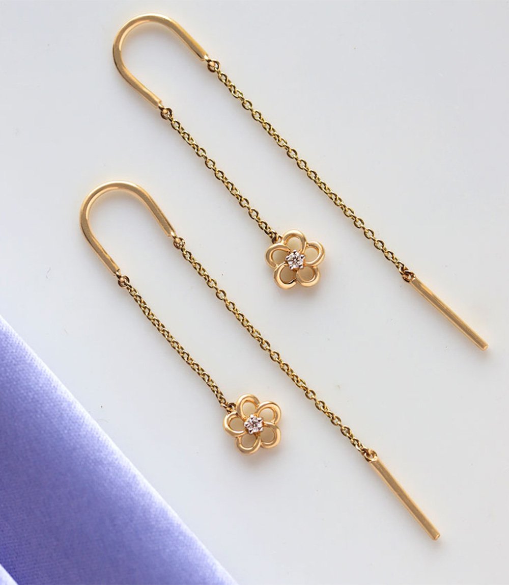 Beebeecraft Gold Plated Threader Earrings - Image 4