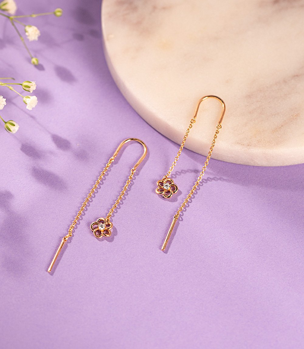 Beebeecraft Gold Plated Threader Earrings - Image 3