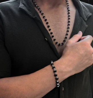 Silver Plated Karungali Mala